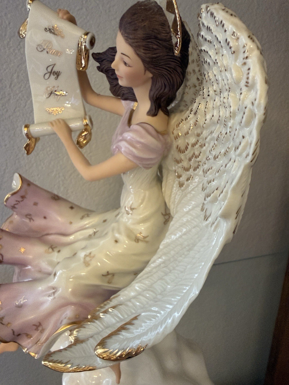 Lenox Millennium Blessing 12″ Angel Figurine Limited Ed 24K Gold – Excellent