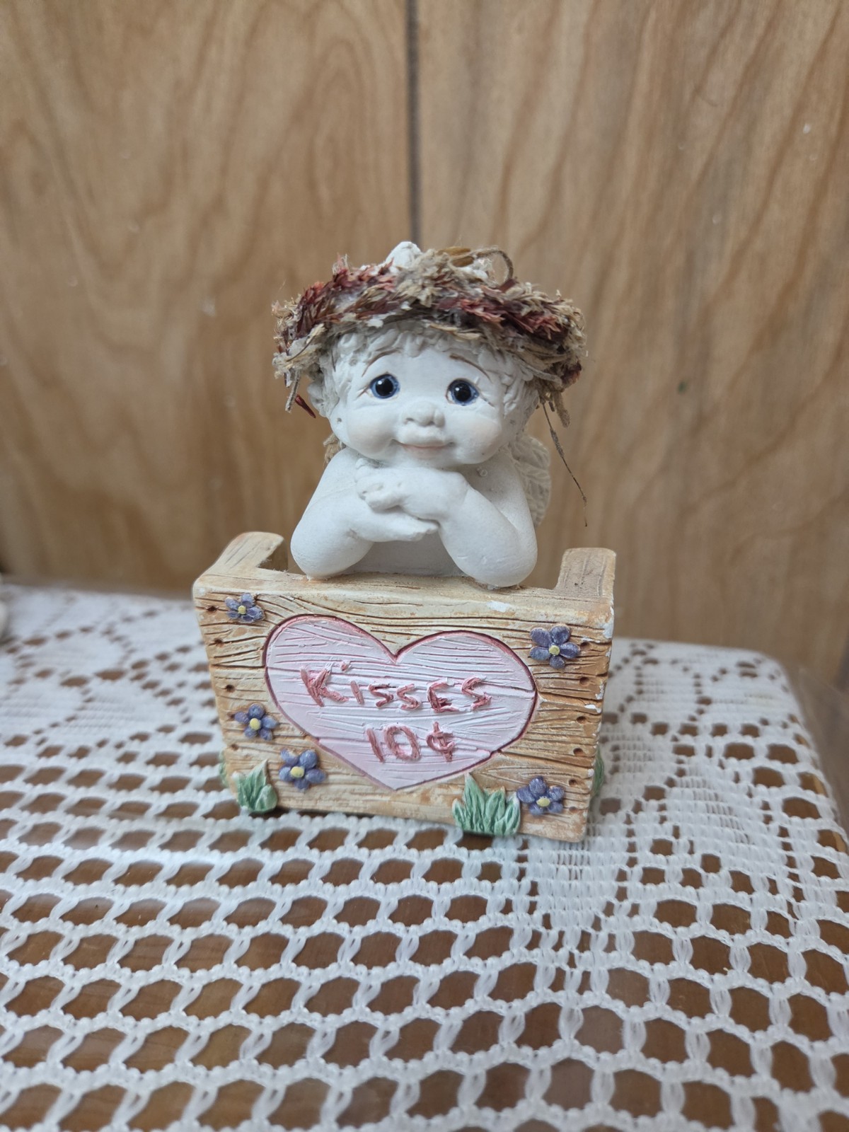 Dreamsicles “Kisses” Cherub Angel Figurine Retired Collectible Vtg Signed