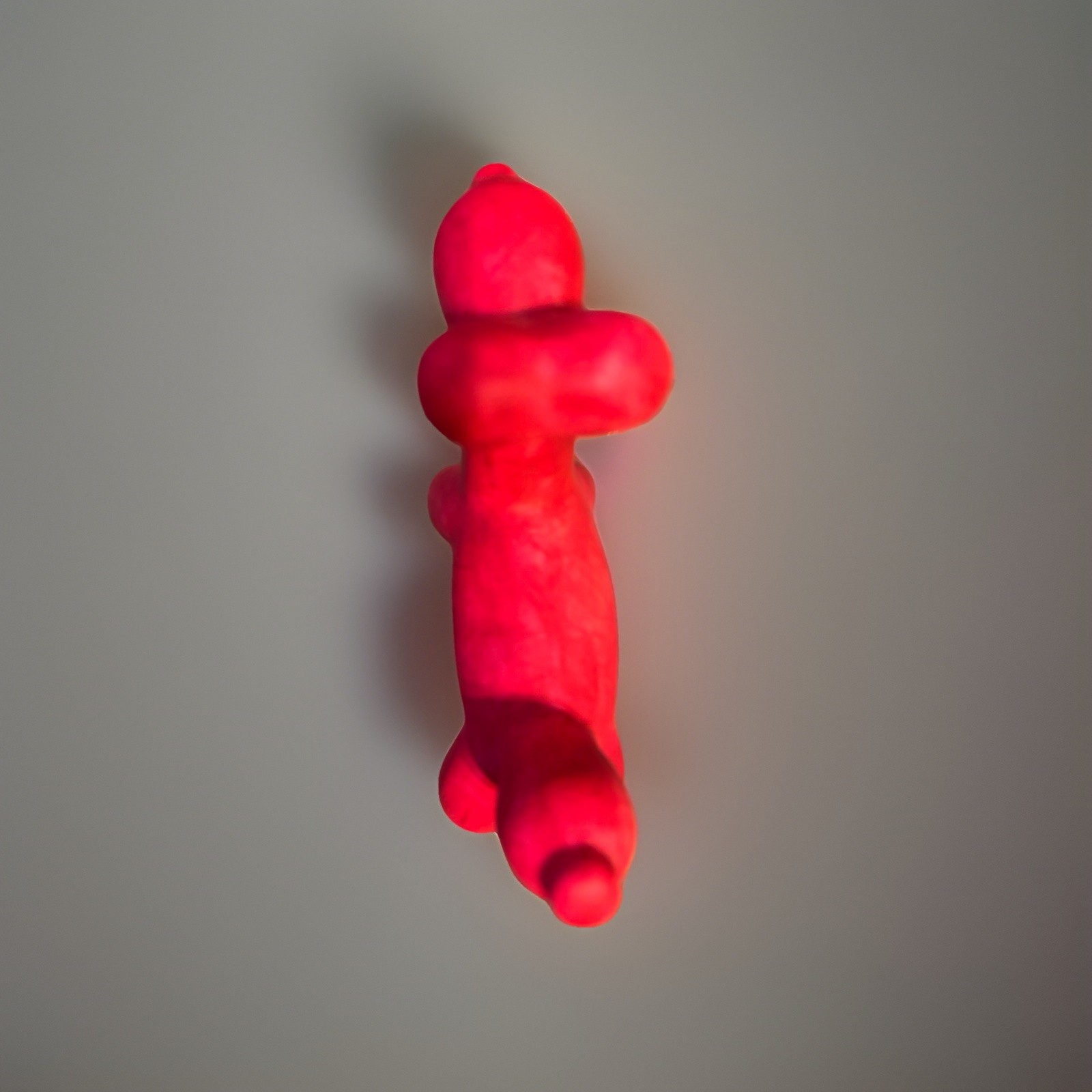 Hot pink ceramic animal balloon dog puppy poodle 4.5”x 5.5”