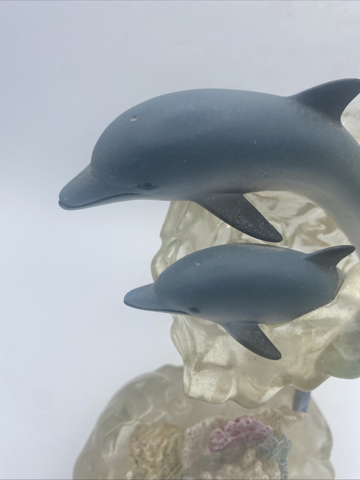 Lenox 2001 Acrylic Resin Dolphins Riding The Waves Seashells Beach Ocean Theme