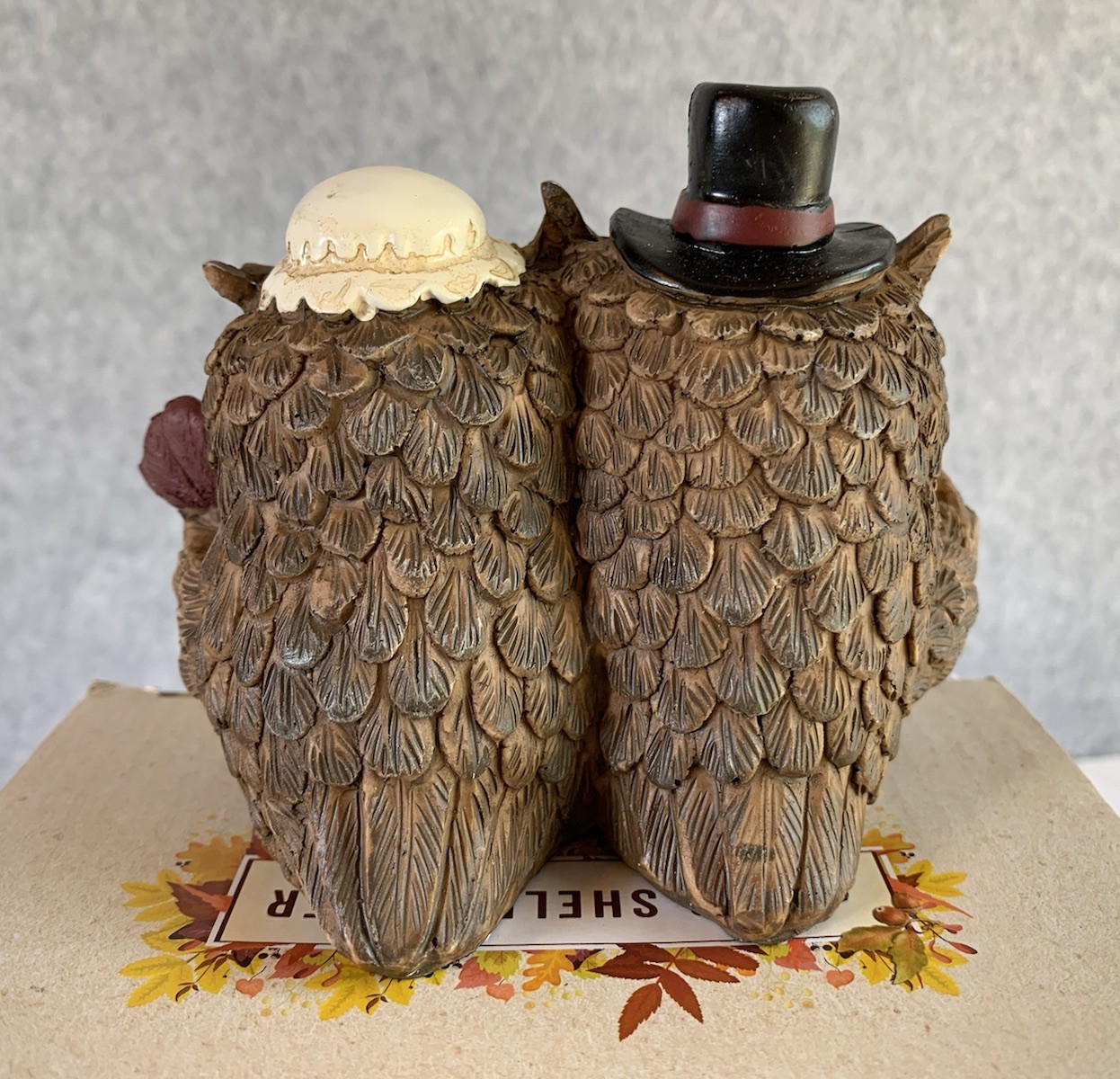 Harvest Owls Pilgrim Family Shelf Sitter Cracker Barrel fall decor THANKSGIVING