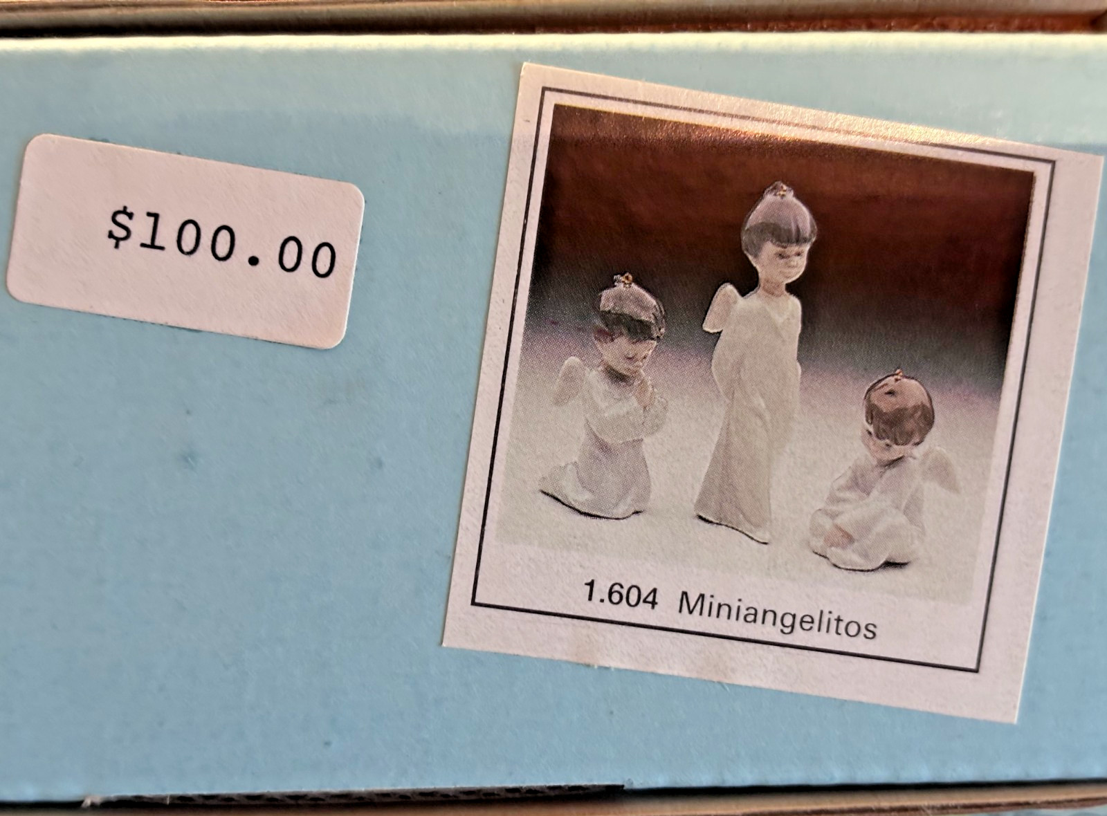 1988 LLADRO Miniangelitos Figurines Porcelain Set of 3 Ornaments w/Box #1604