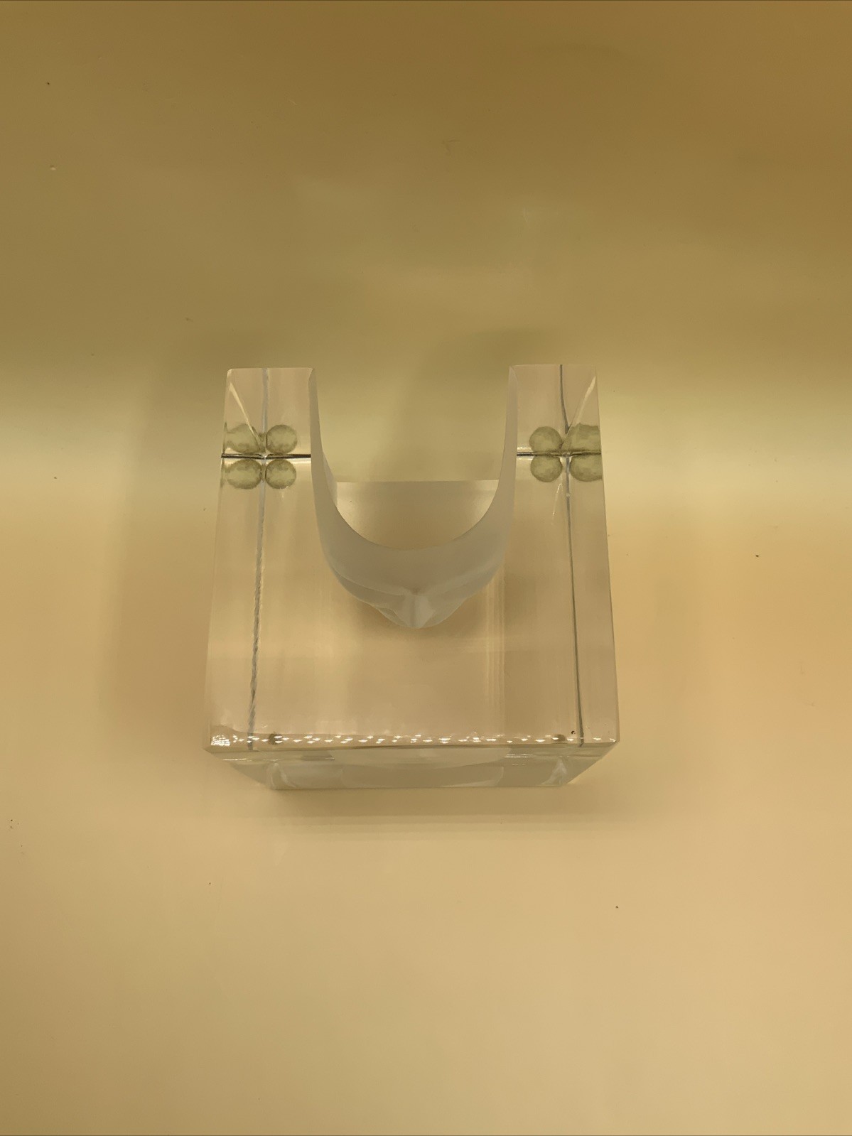 BERTIL JALLIEN GLASS CUBE KOSTA BODA GLASS Tall 3 3/4”