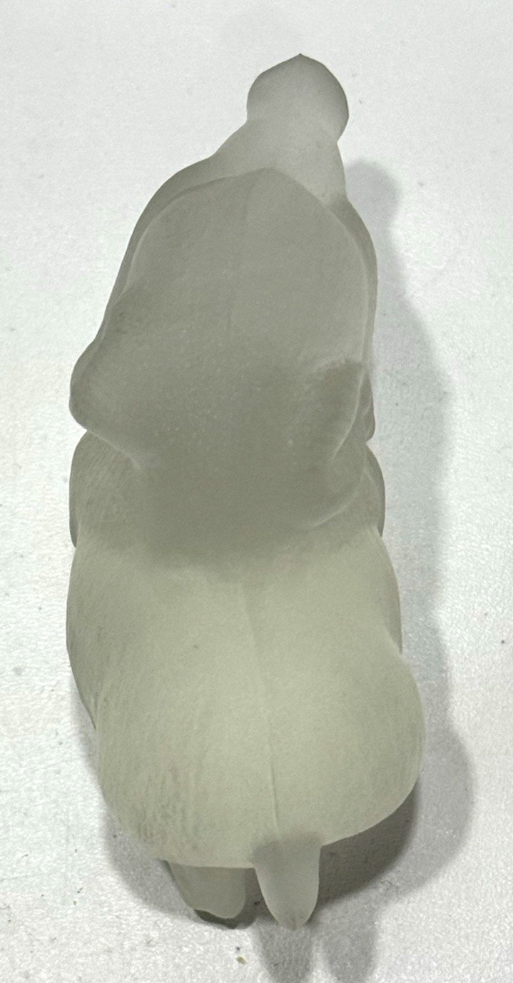 1980 Goebel Bleikristall Boar Pig Frosted Glass Figurine West Germany 3.5″x2.25″