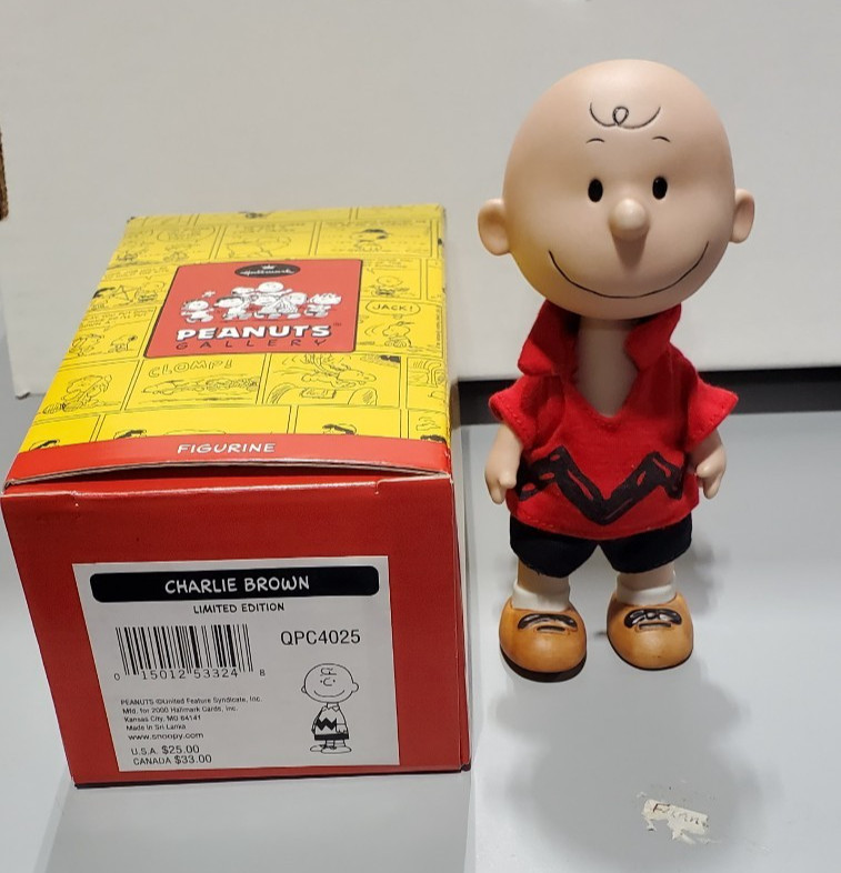 Hallmark Peanuts Gallery Charlie Brown Jointed 6 inch Porcelain Figurine