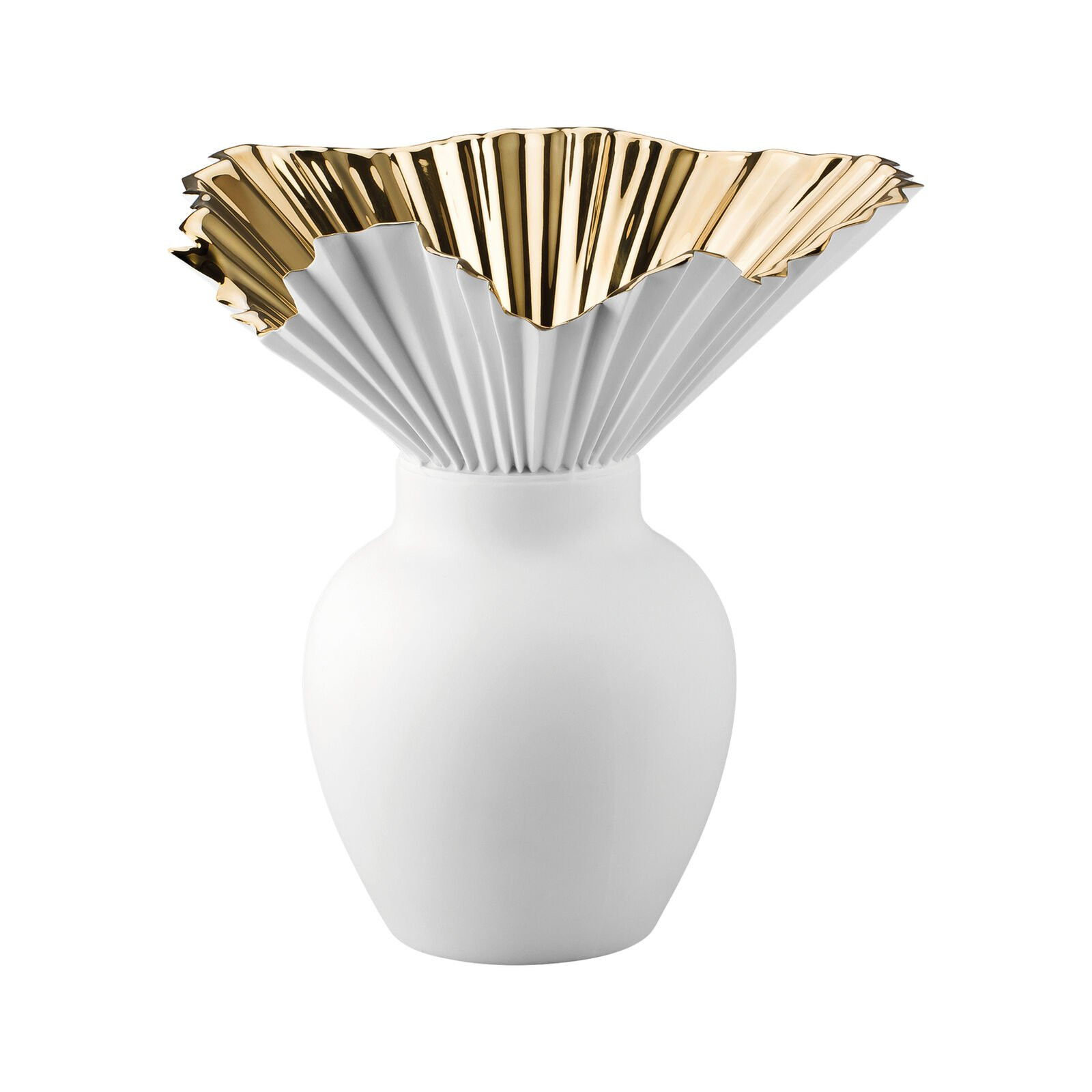 ​Rosenthal Falda Gold Titanised Vase 27 cm / 10.75 in Porcelain Designer Vase