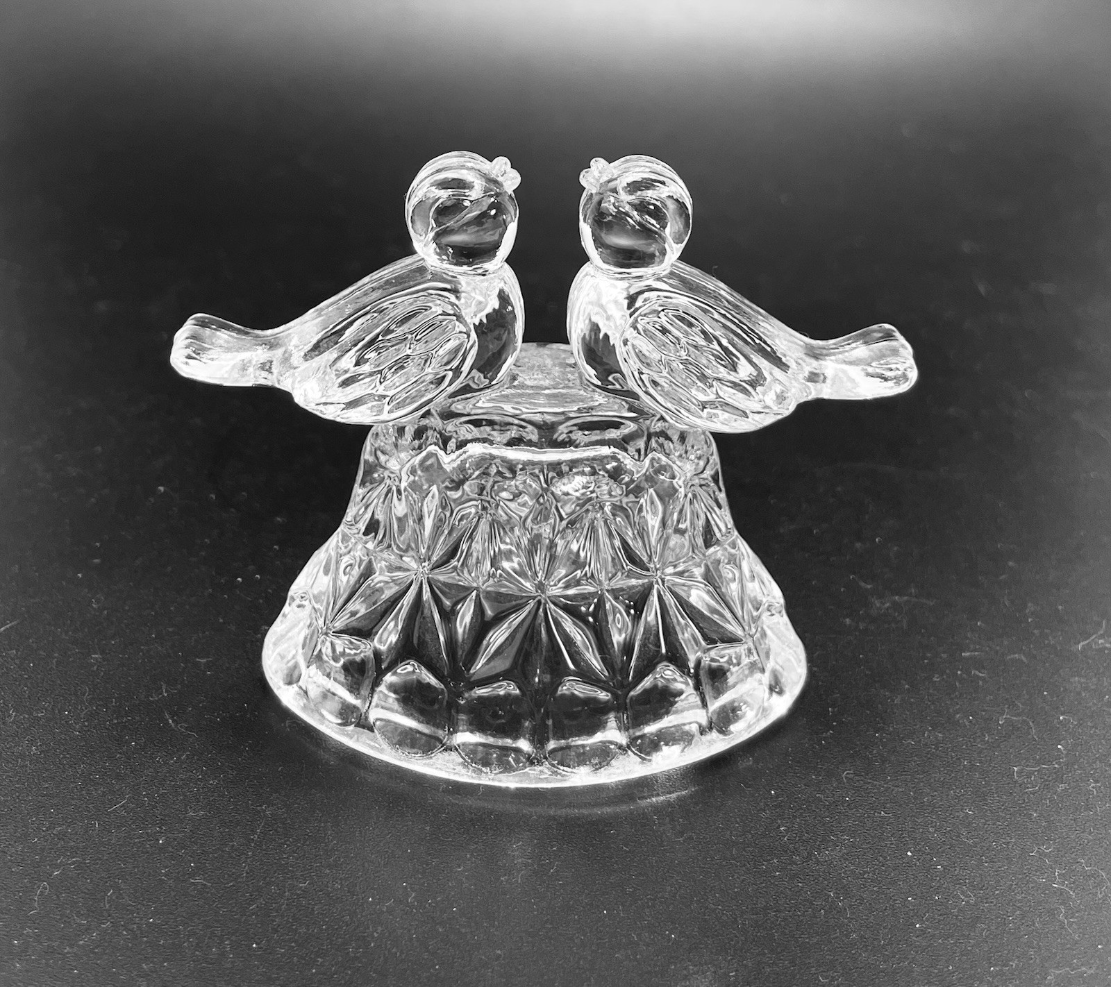 VTG Hofbauer Byrdes Collection Love Birds Clear Lead Crystal Lovebirds Germany