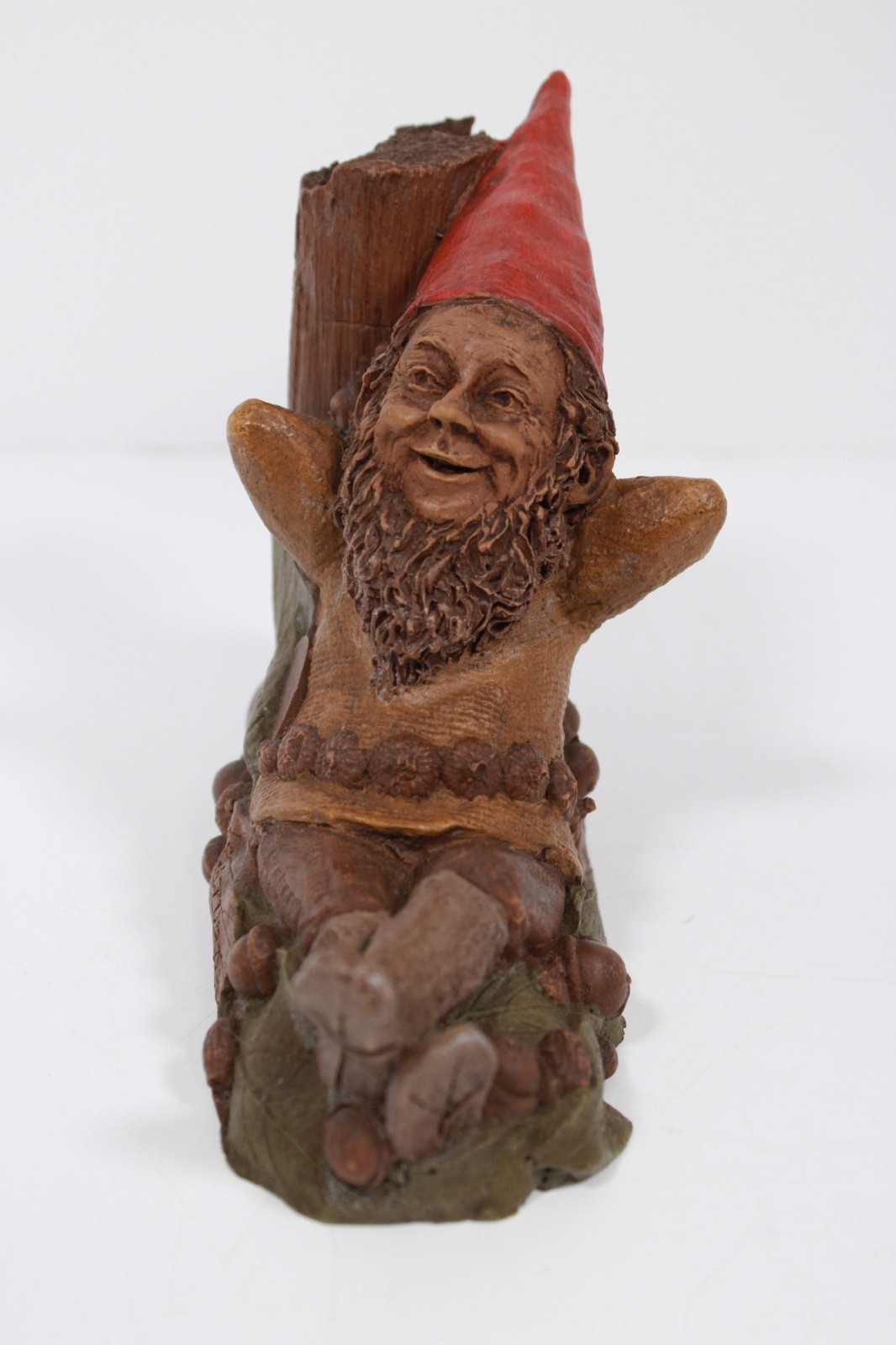 Tom Clark Vintage 1983 Saturday Gnome #58 Lying By a Tree Trunk Figurine