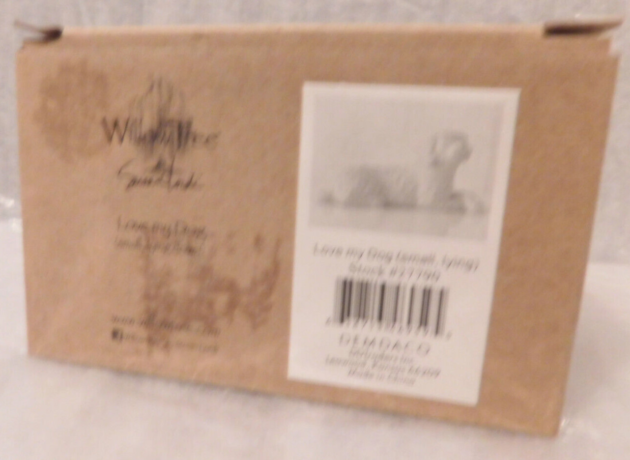 Willow Tree – ” Love My Dog (Small) Lying Down” – Light – #27790 – NIP