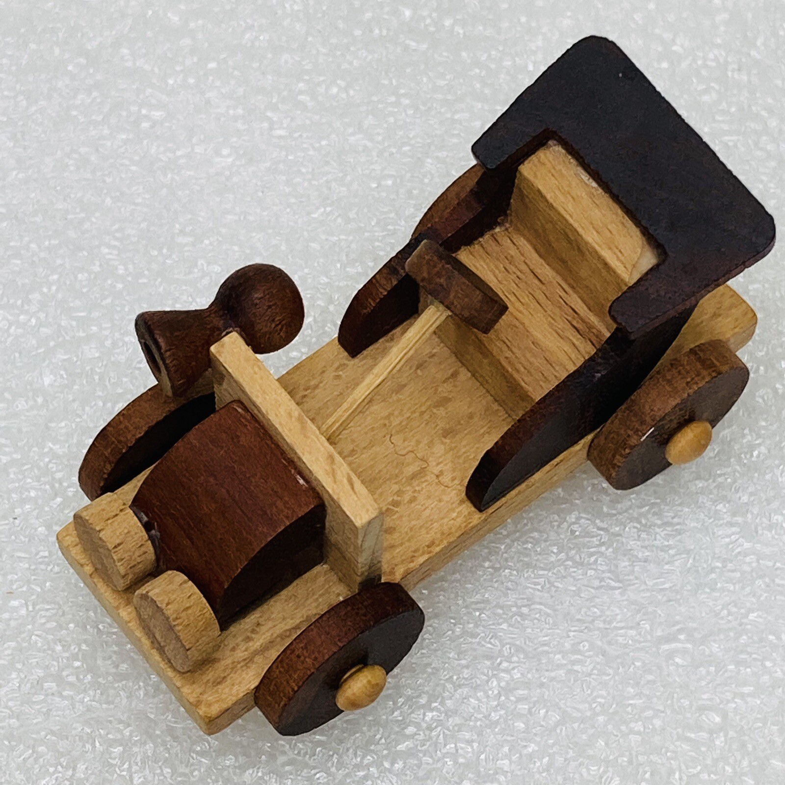 VTG‼ GOULA Wooden Red Roadster Car Fire Truck Horn Miniature Figurine Spain •VG‼