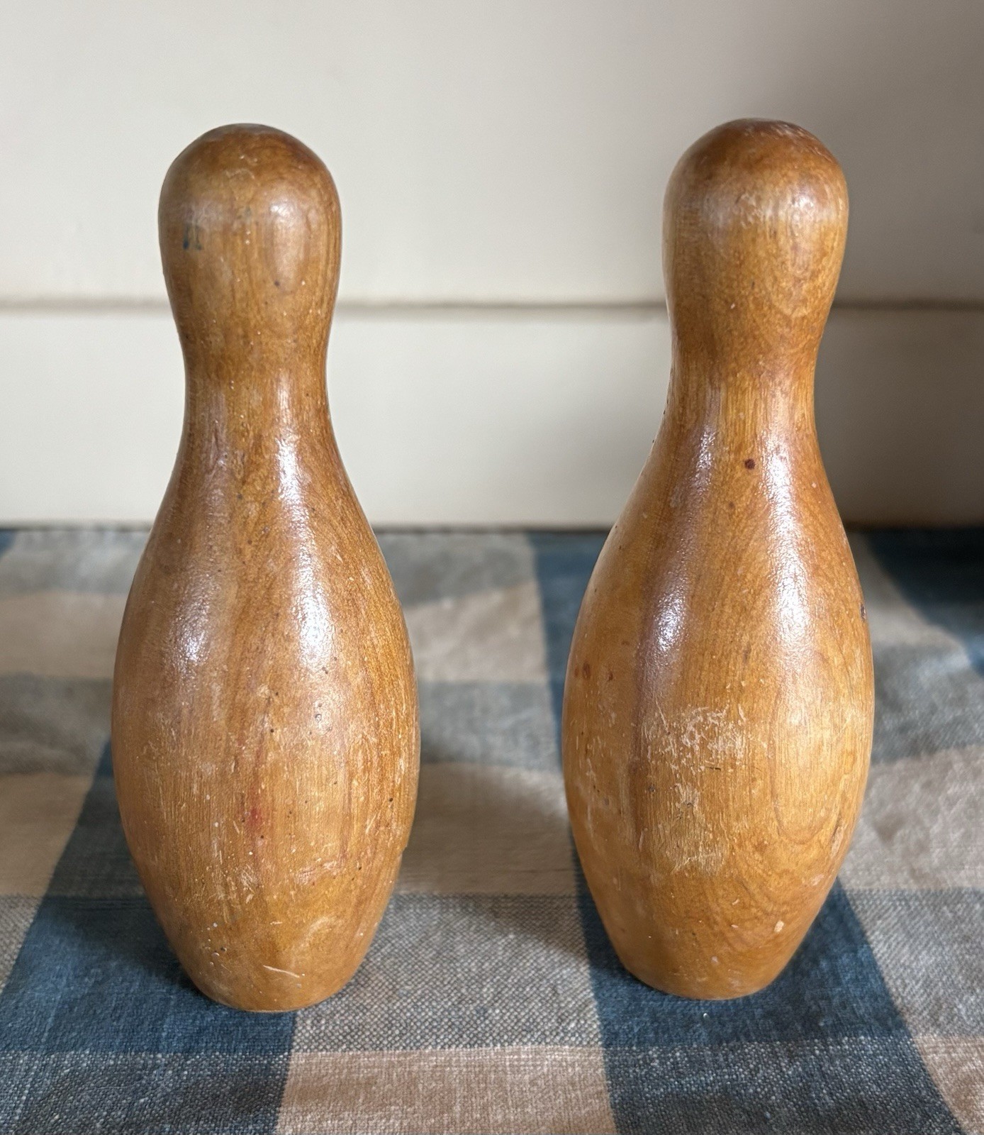 Vintage Miniature Bowling Pins Wooden Cottagecore Decor