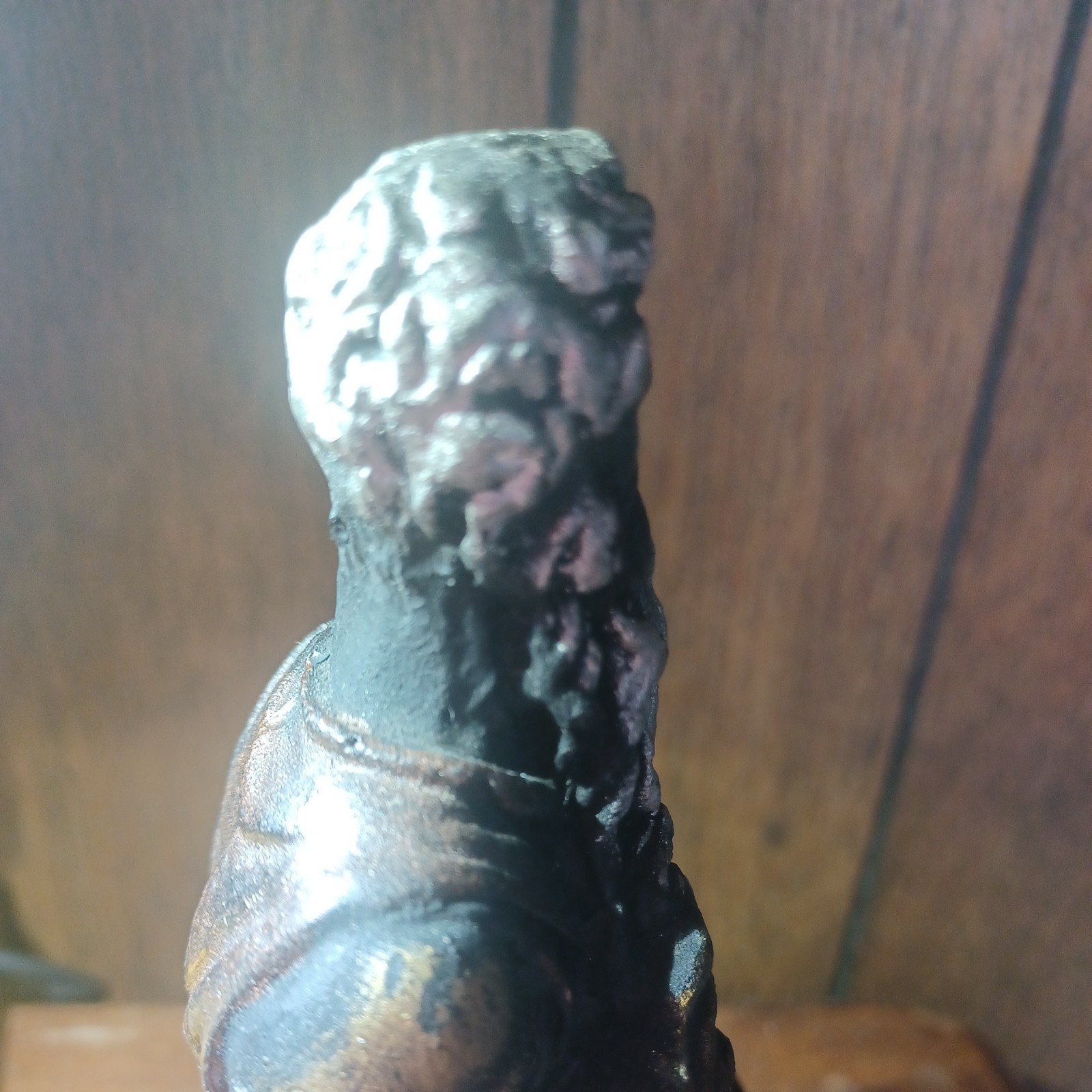 Vintage 7.5 Inch Michelangelo MOSES Sculpture Handcrafted From Coal