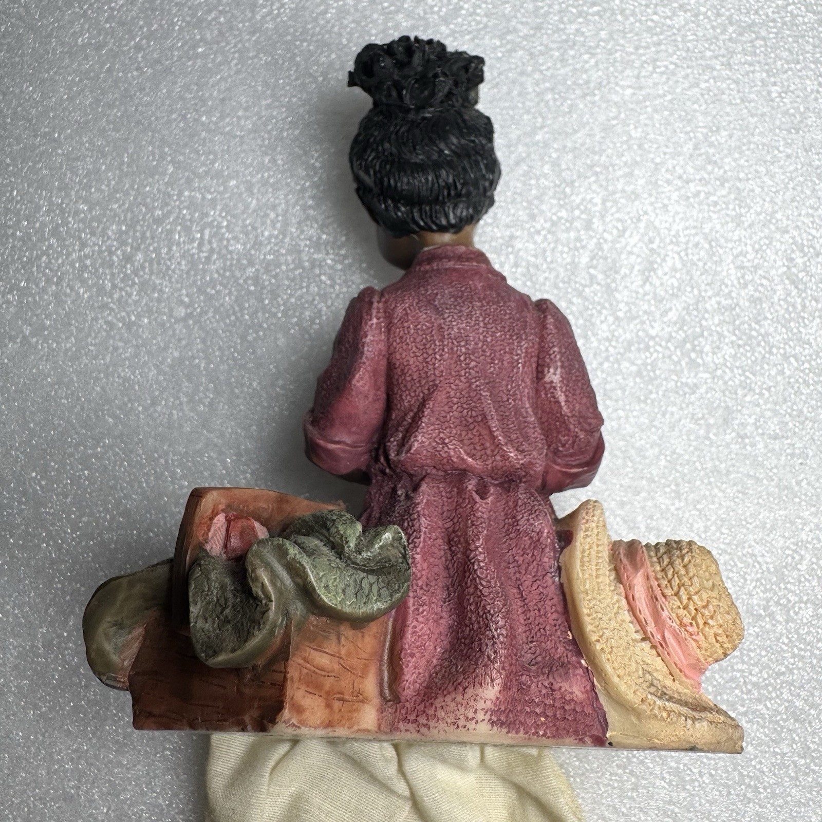 1 Shelf Sitter- Black/African American Girl Cat Hat Fabric Dangling Legs