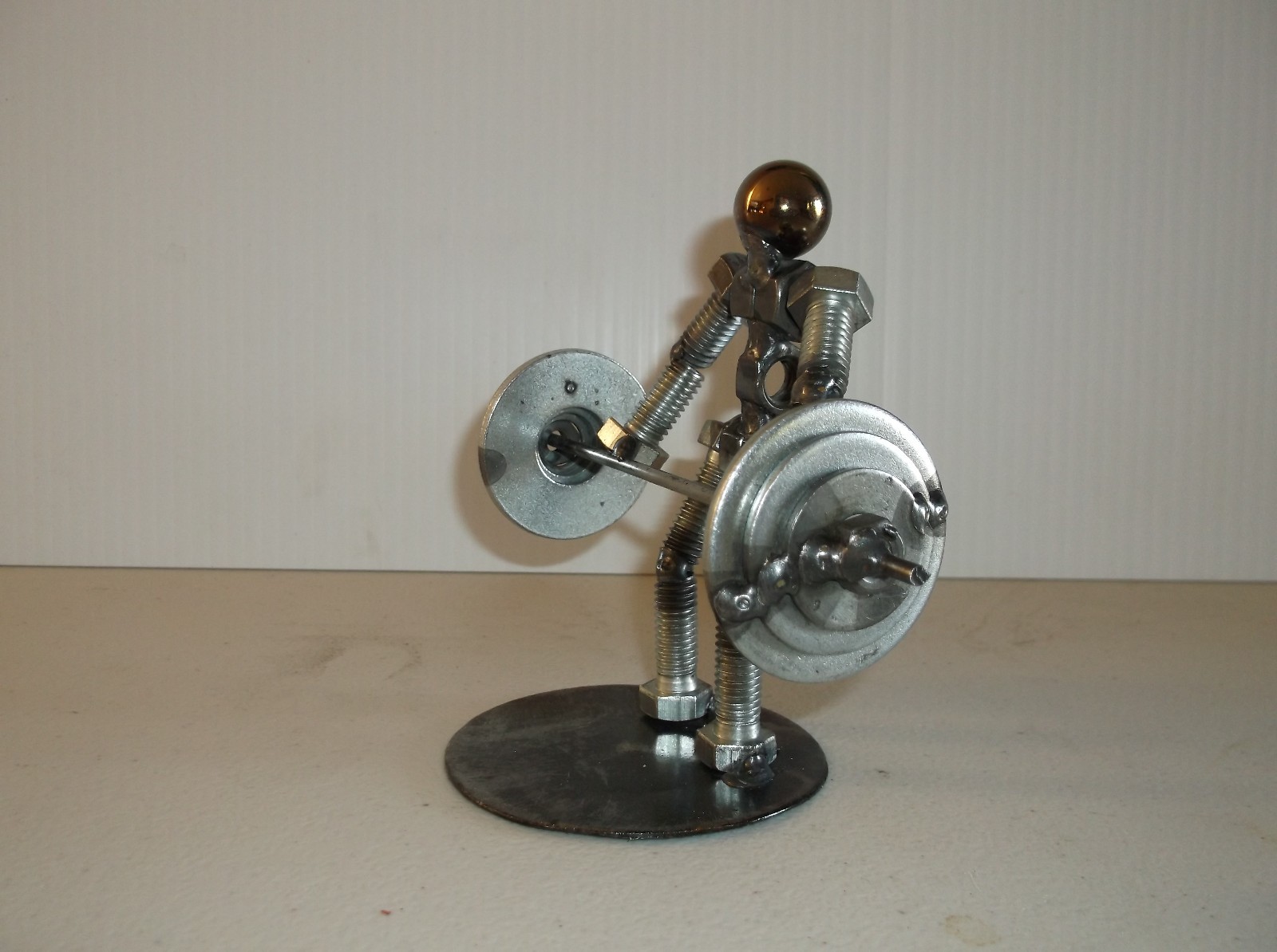 Dead Lifter, Power Lifter, Weight Lifter Metal Bolt Figurine, body building