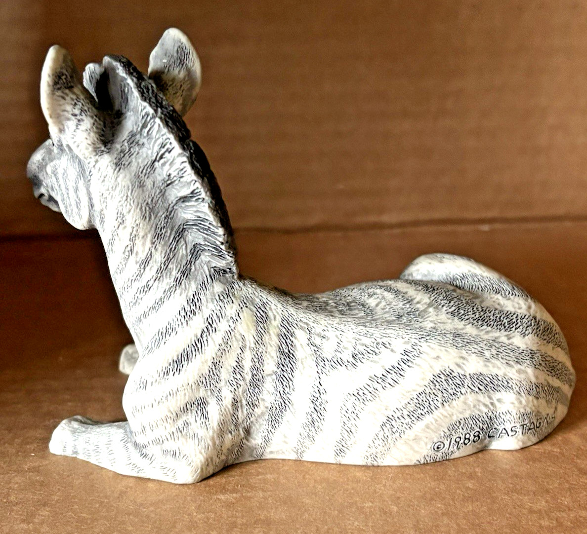 1988 Castagna Zebra Figurine Made in Italy Safari Exotic Nature Signed