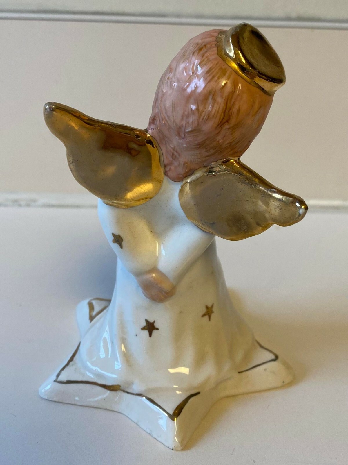 Vintage 1950s Yona Japan Obey Your Mother and Father Porcelain Angel Figurine