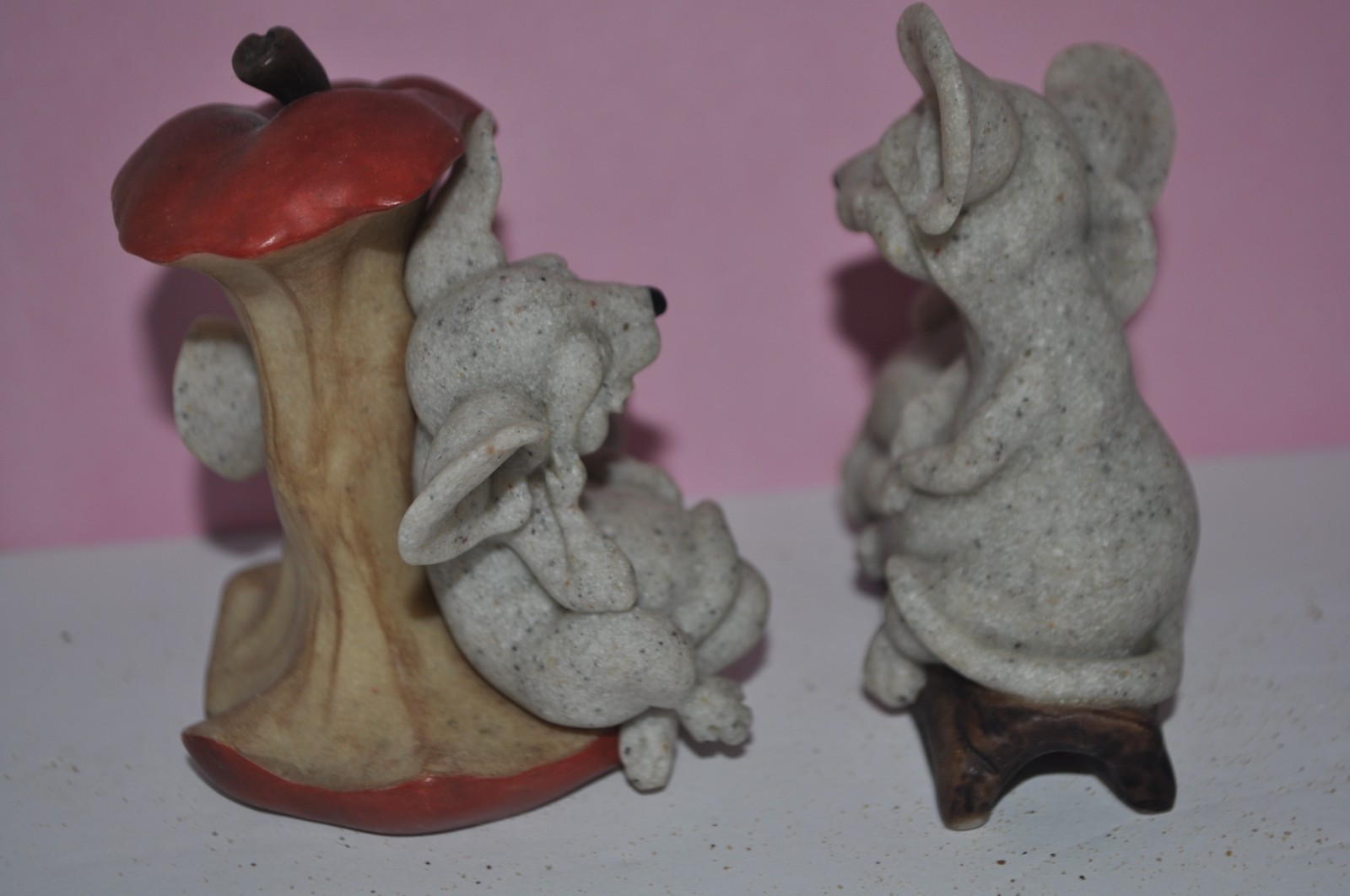 Quarry Critters Mice Marino & Moe on Apple Core Mocha & Mynah Second Nature