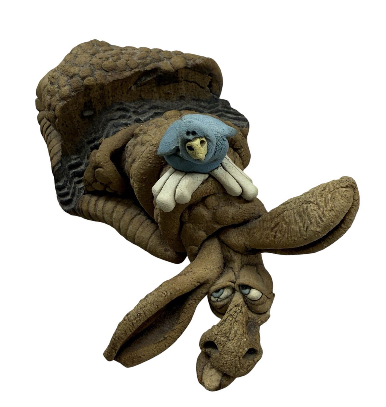 FRUMPS D & D Studios Clay Figure Road Kill Armadillo Tire Tracks Perch Buzzard