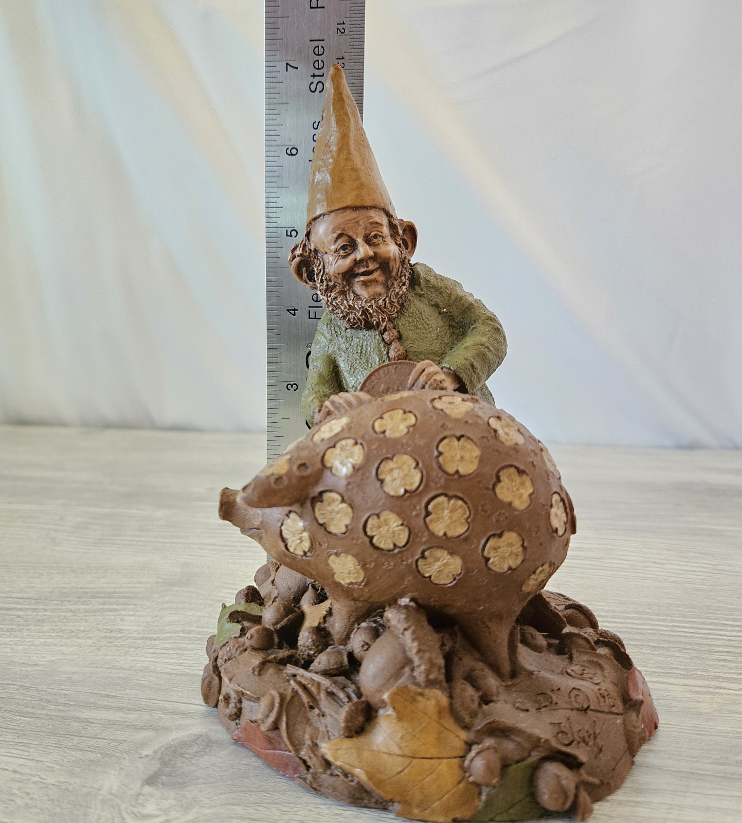 Vintage 1984 Thomas Clark “C.D.” Gnome Piggy Bank Statue Number 64 Cairn Studios