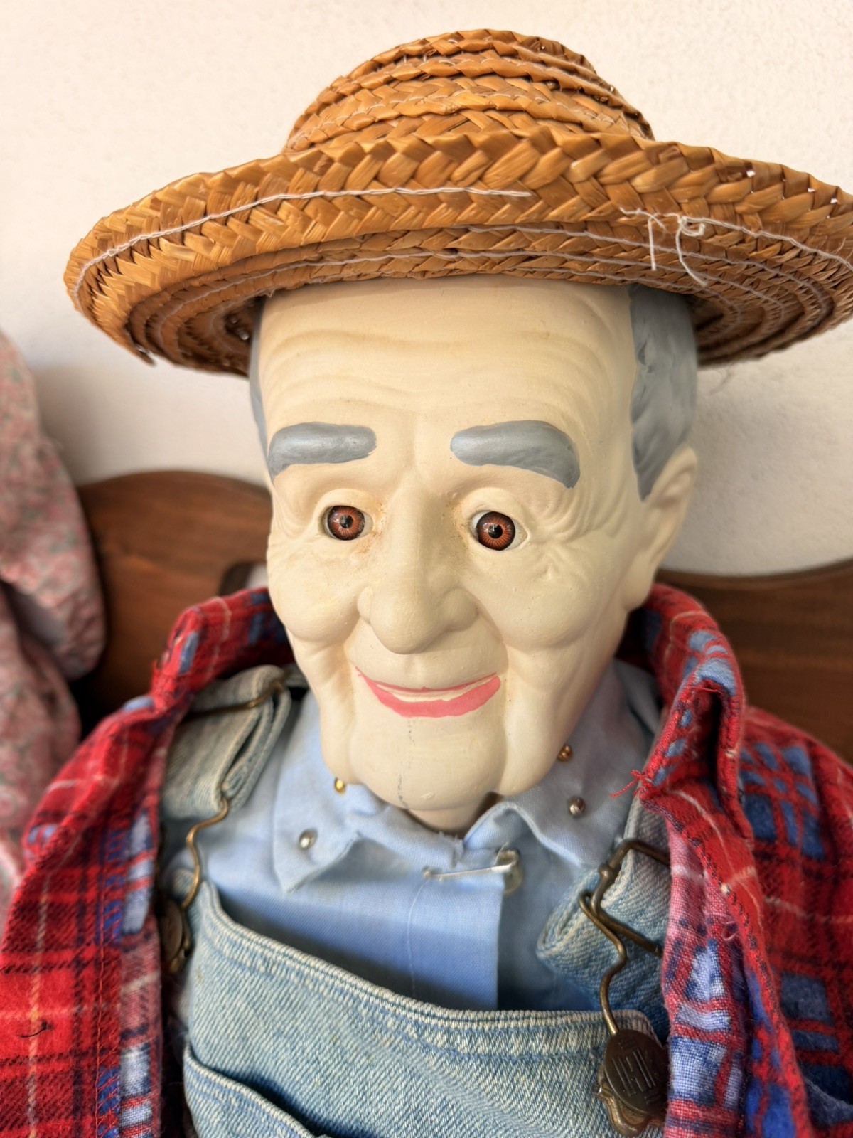 Vintage Grandma & Grandpa Porcelain Porch Sitters Wallace Style Pair Adorable!