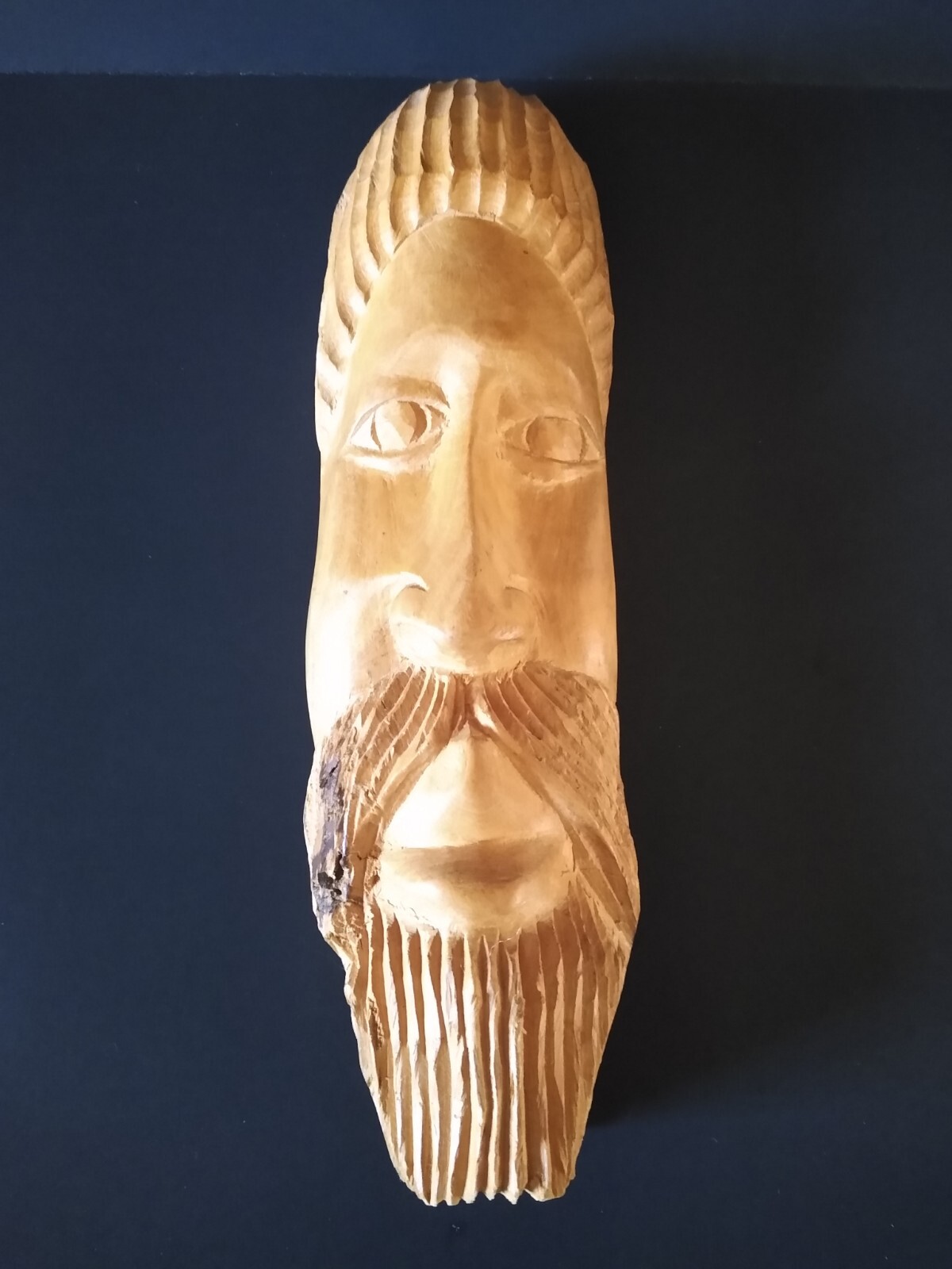 Vintage Iron Wood Hand Carved Decor From Jamaican Rastafari 10×3 1 Lb B7