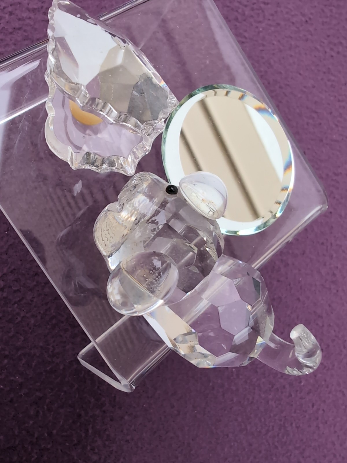 Mini Glass Figures 5 Pcs Elephant