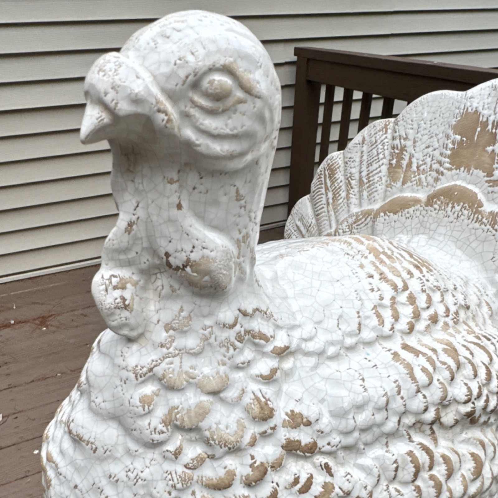 William Sonoma Ceramic Turkey Figurine Made in Italy Decorative