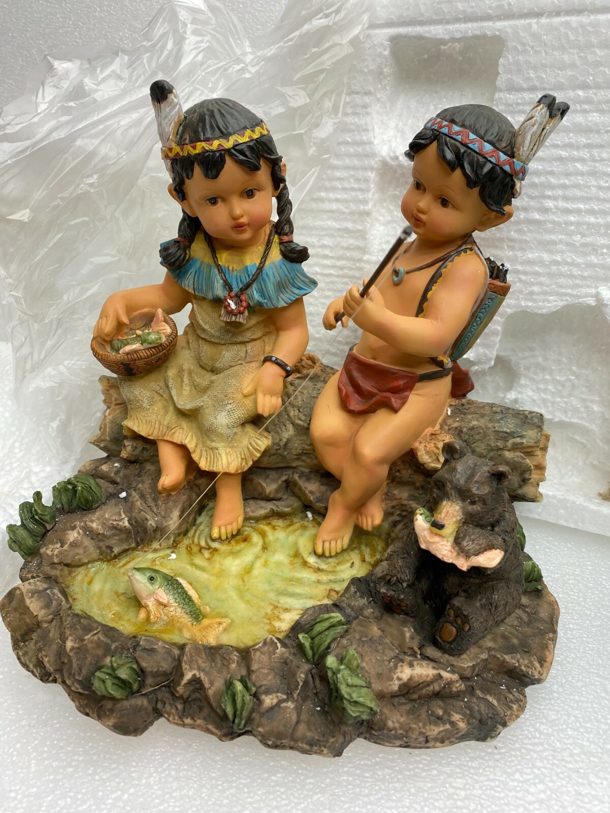 Timeless Keepsakes Heaven Sent Boy & Girl Figurines NIB Resin