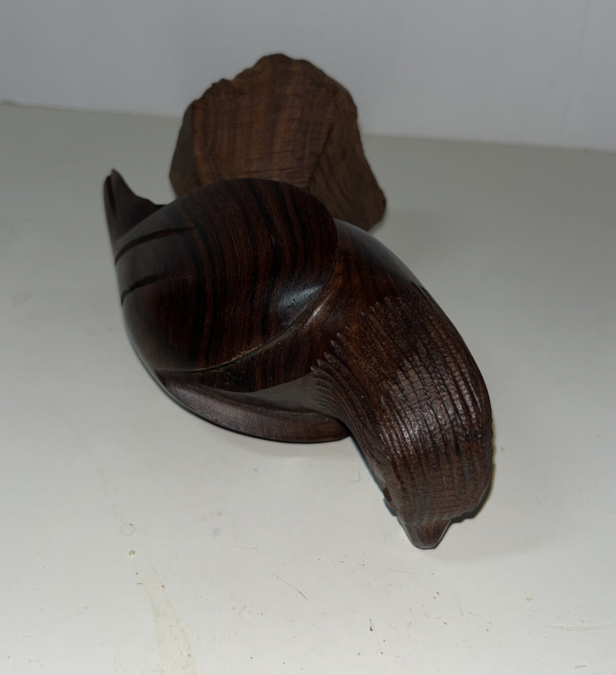 Eagle Hand Carved Crafted Art Sculpture Solid Rosewood Figurine 5.5” Inches