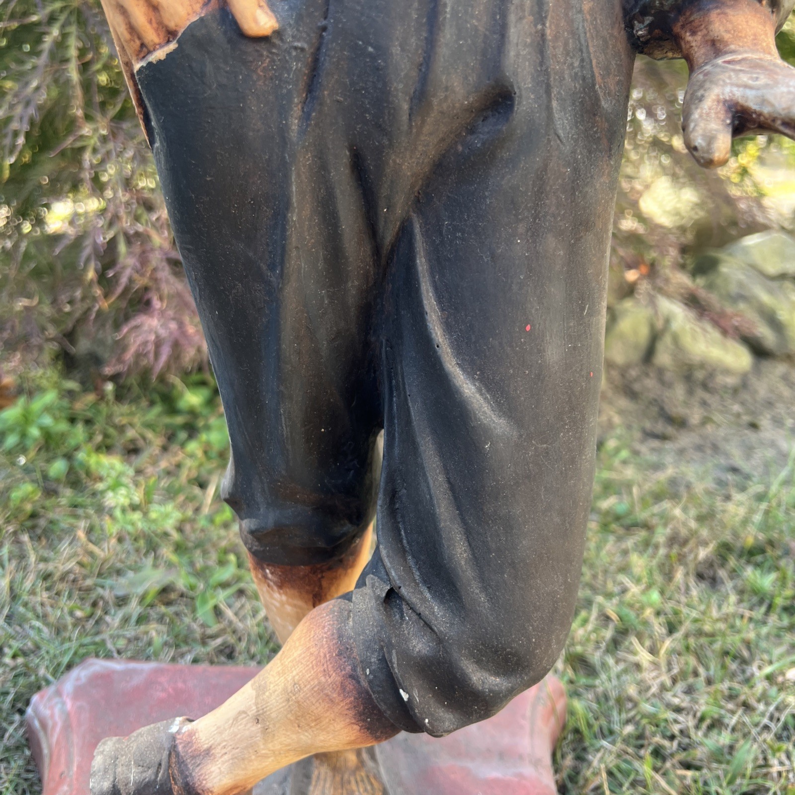 Vintage Man Golfer Statue Hand-Painted 27″ Tall. Also have matching lady golfer