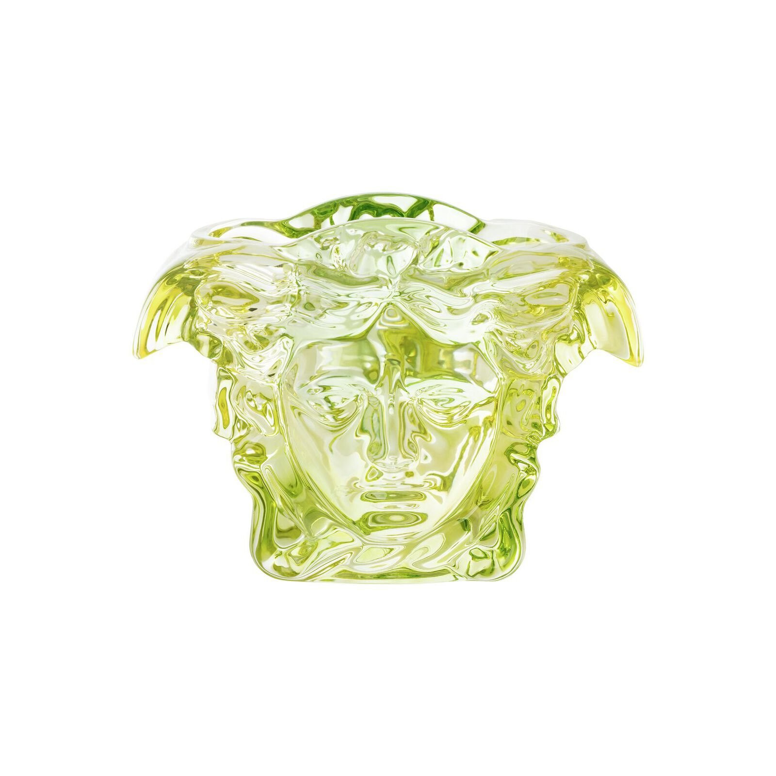 Versace Rosenthal Medusa Grande Vase 19 cm / 7.5 in Yellow-Green