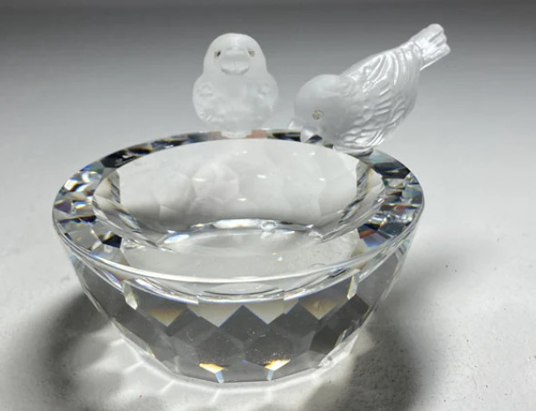 Swarovski Crystal “Bird Bath” Designed by Max Schreck – Vintage