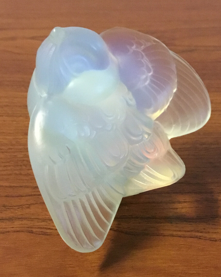 RARE SABINO FRANCE CRYSTAL WING DOWN TEASING BIRD – 2 3/4”T NO BOX MINT!