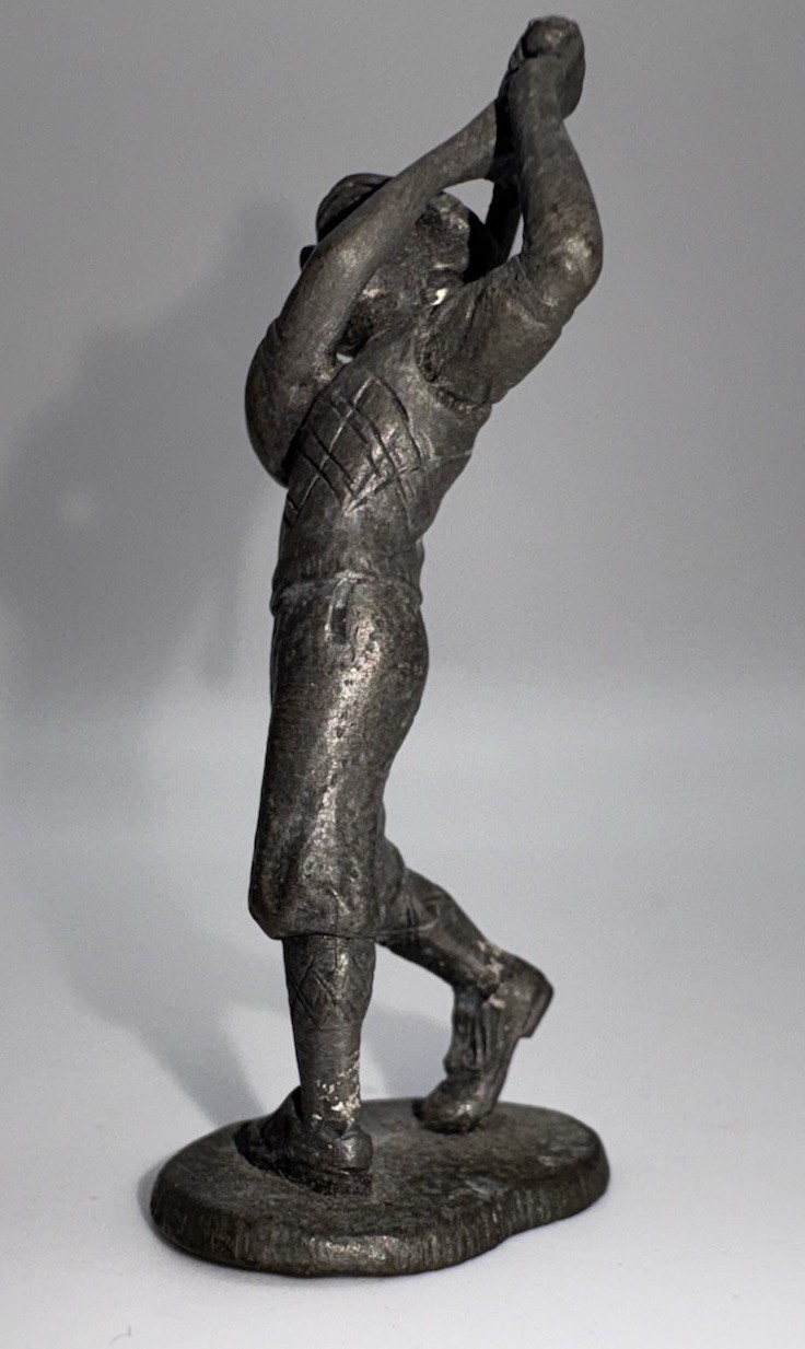 VTG 2×1.5” Solid Pewter Swinging GOLFER Figurine Detailed Statue Golfing Golf