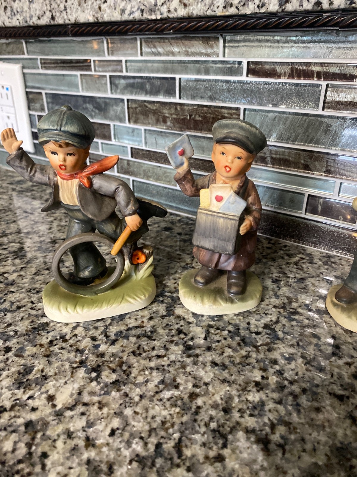Vintage Napco Lot 4 Boy Figurine Napcoware 2 each series C-8836 & C-8748 5.75”