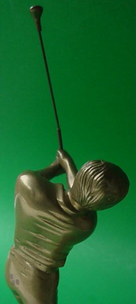 Brass Golfer Removable Club Statue Starting Lineup Arnold Palmer w/card