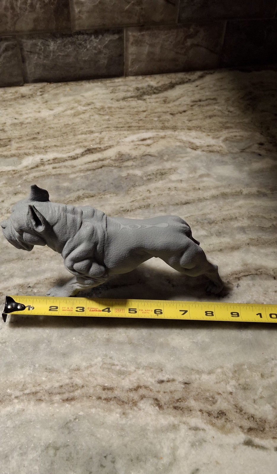 MUSCULAR CANE CORSO 3D PRINTED STATUETTE, GRAY COLOR. PLASTIC. HIGH DETAIL!
