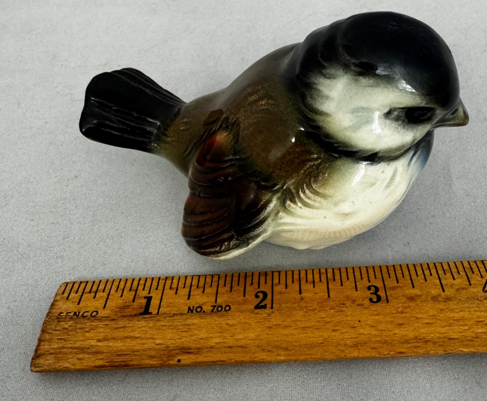 Vintage Goebel Sparrow Bird Figurine Wren Retired CV74 Blue Breast W Germany
