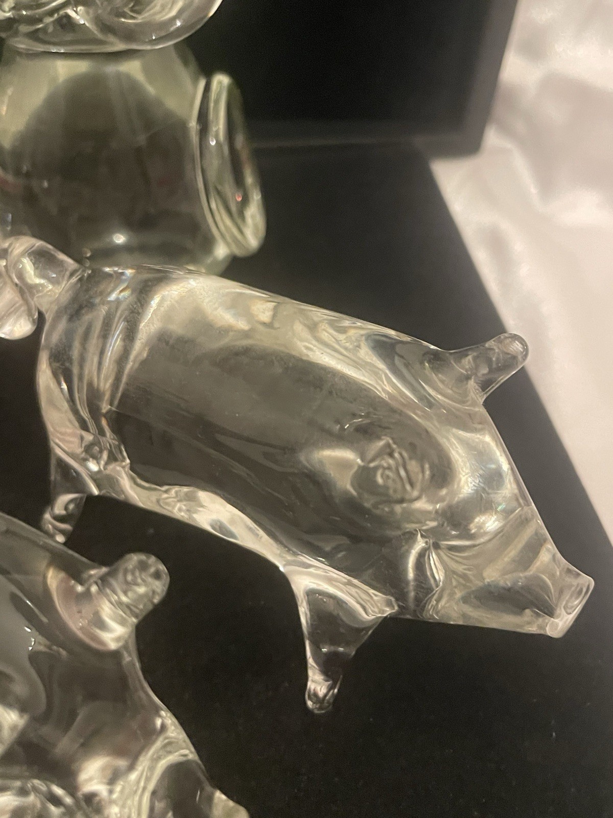 VTG Lot 7 Art Glass Animal Figurines Paperweights SOME Fenton DOG BIRD PIGS BEAR