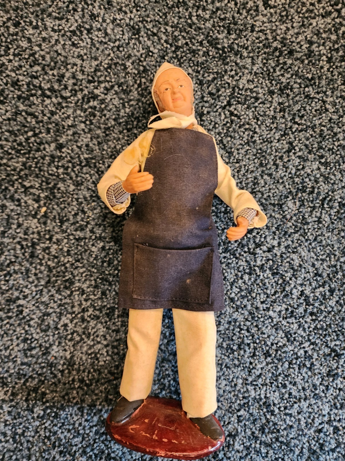 Vintage French Santons de Provence Terracotta Baker Figurine by Claude Carbonel