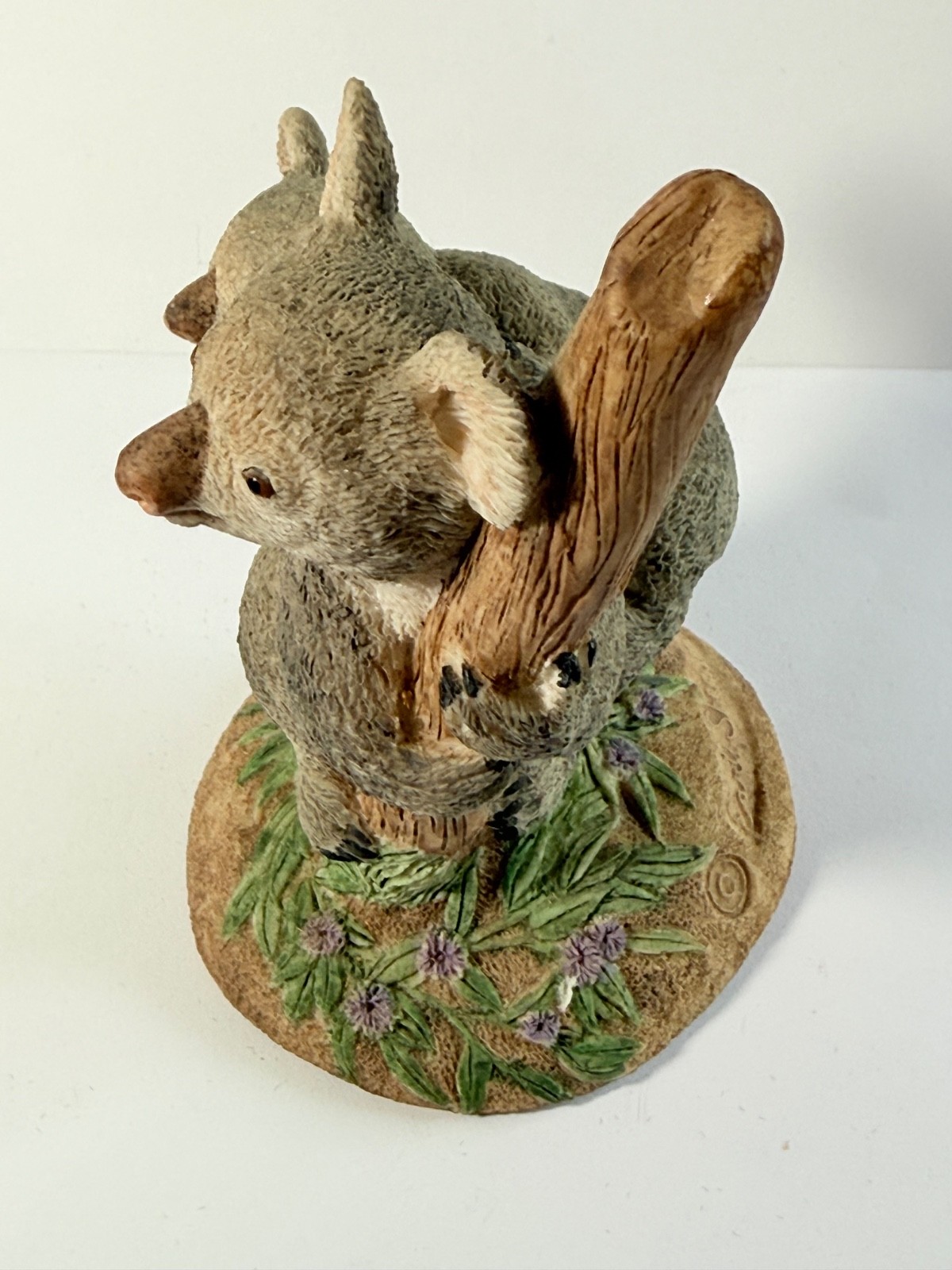 Charmstone Koala Mama Baby Cold Cast Marble Earl Sherwan Stamp USA VTG 80s