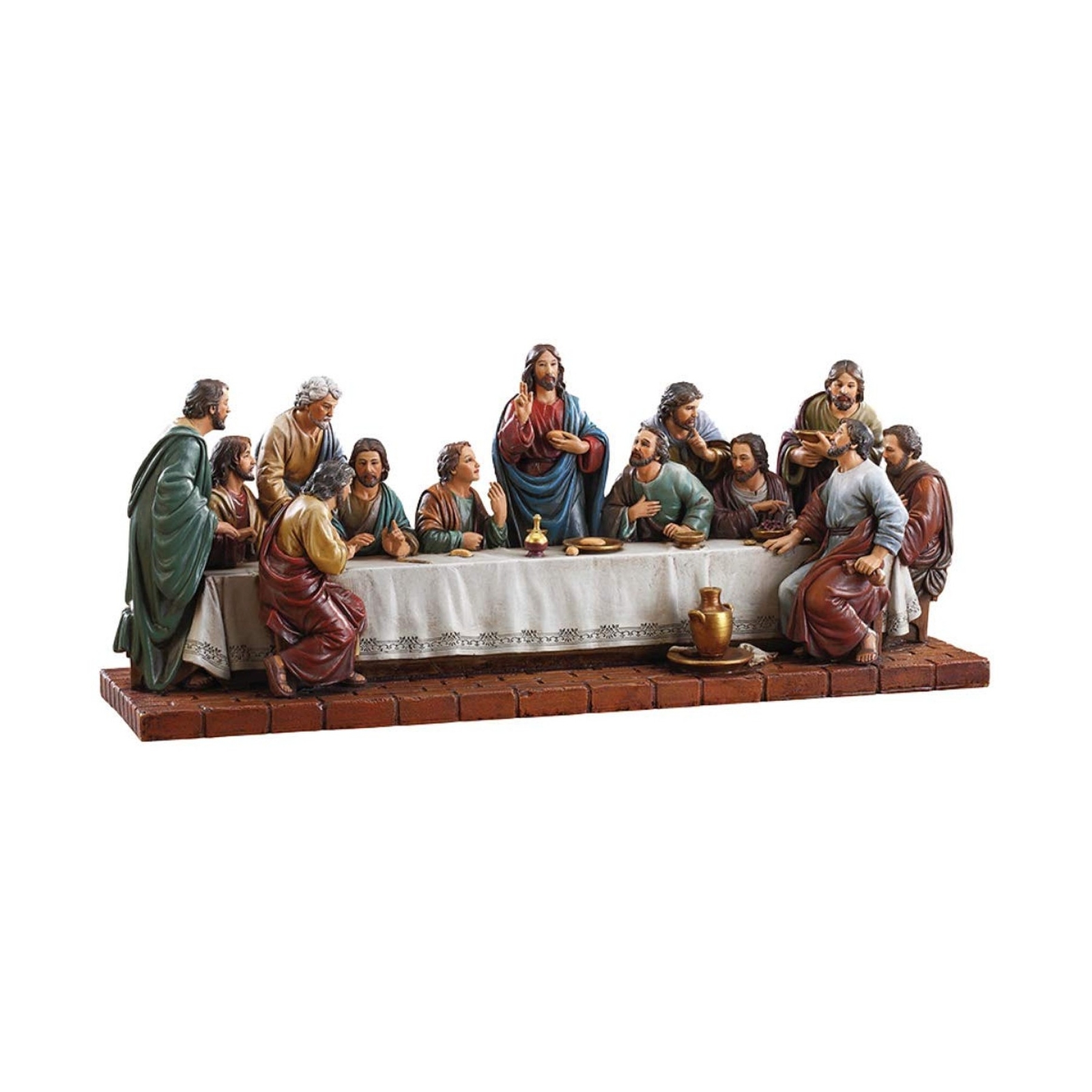 Christian Home Décor Hand-Painted Michael Adams Figurine, 15-Inch, Last Sup