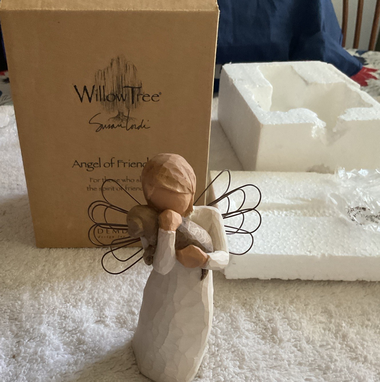 Willow Tree Angel of Friendship Figurine Susan Lordi 1999 Signed Hand Painted