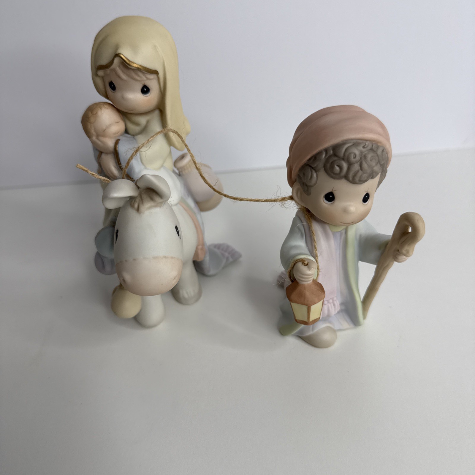 Vintage PRECIOUS MOMENTS Flight Into Egypt Mary, Joseph & Baby Jesus Christian