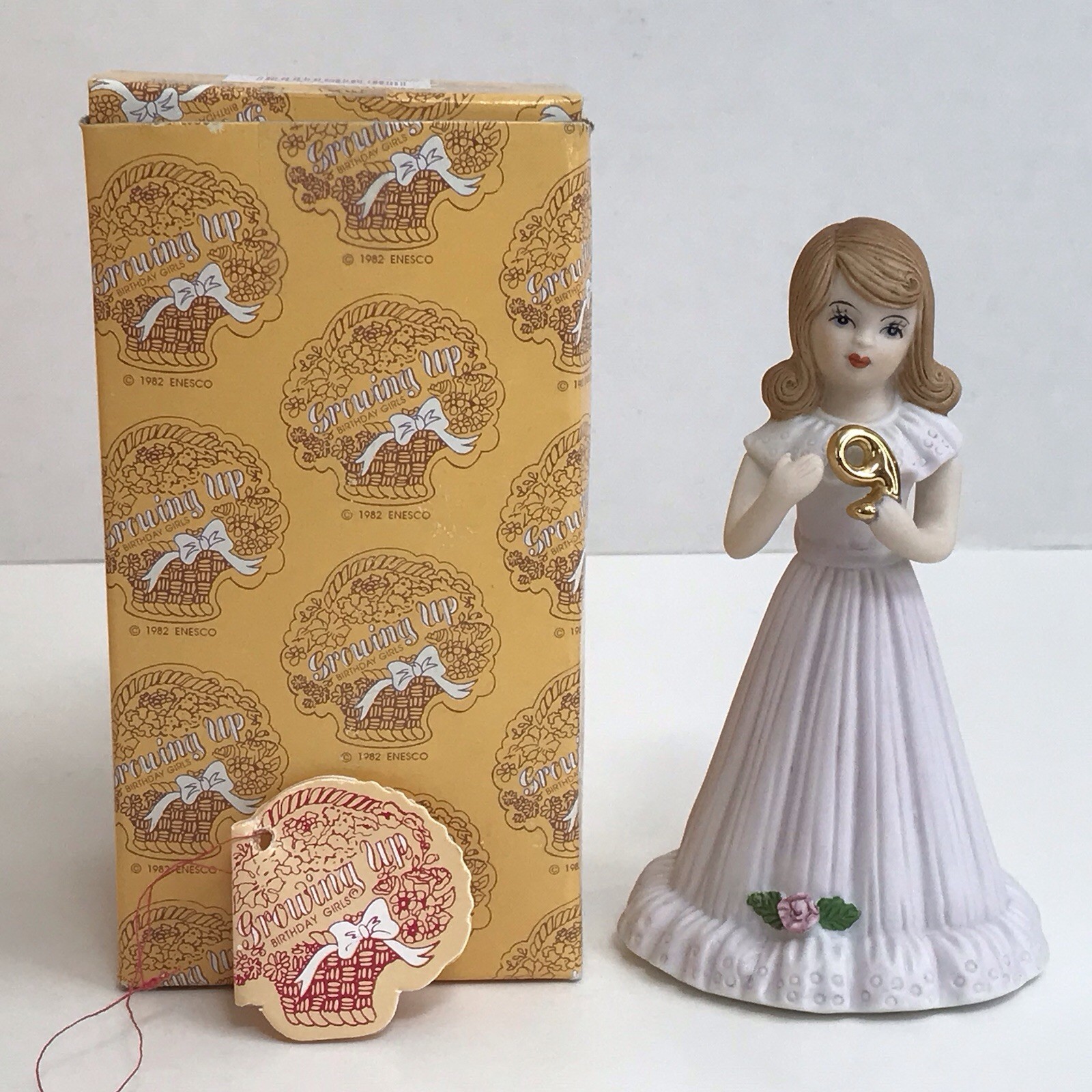 Enesco Growing Up Birthday Girl Baby-16 Years Old Plus Graduation Figure *Read*