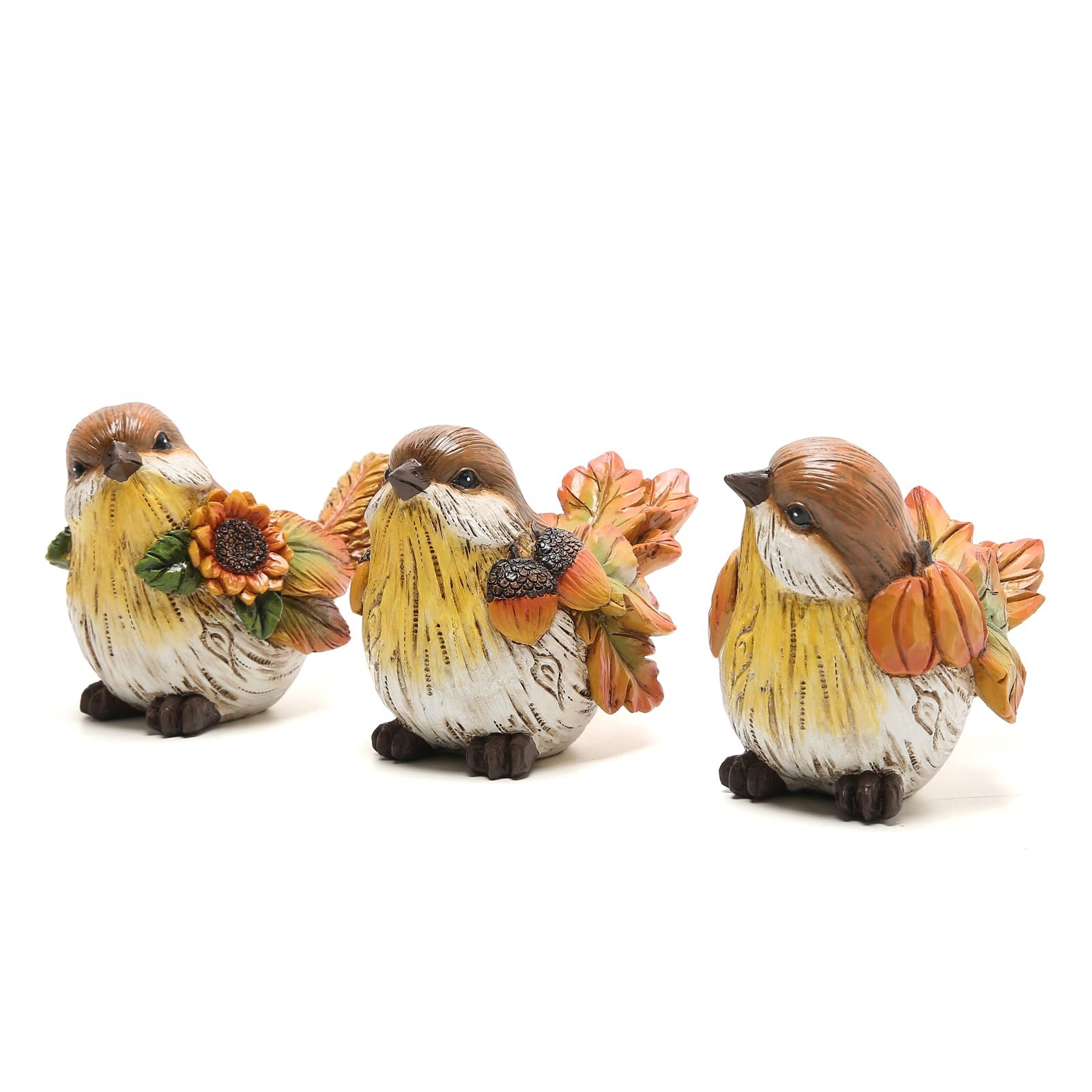 3.5 in Height Fall Thanksgiving Pumpkin Birds Decorations Handmade Birds for …