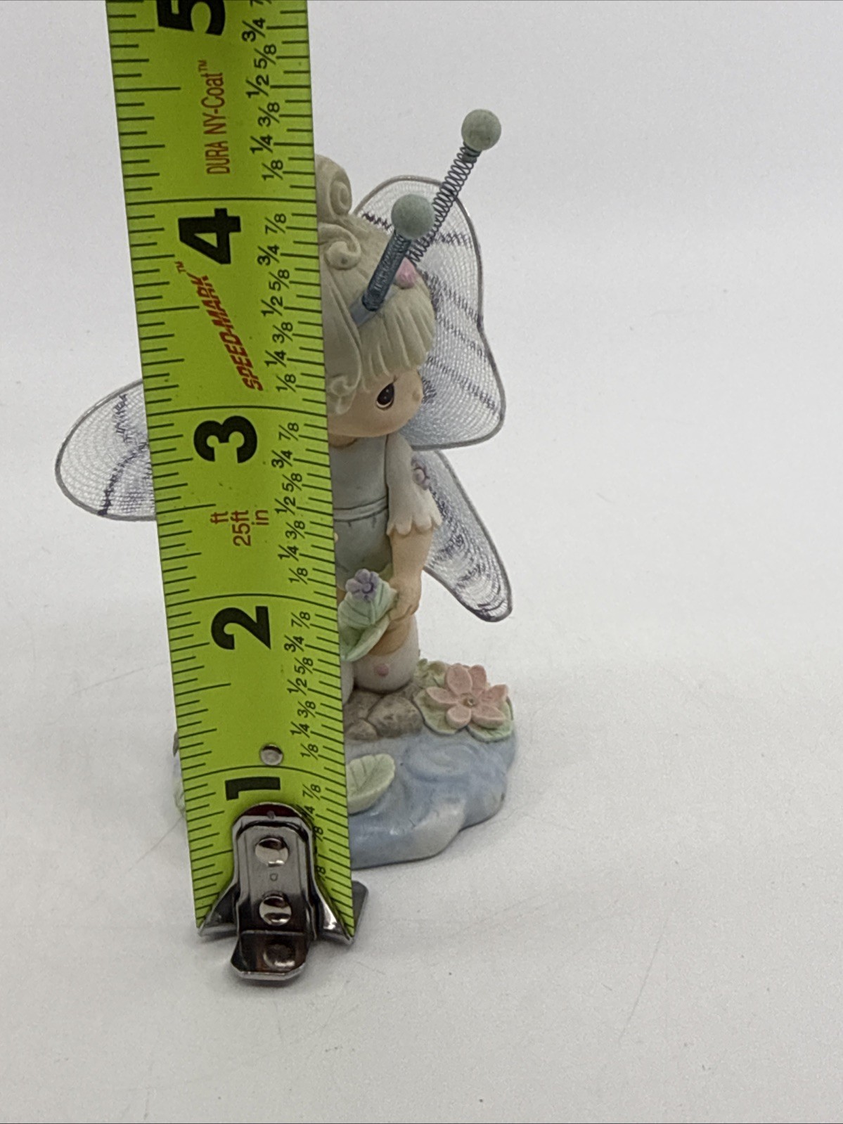 Precious Moments Cuddle Bear Collection Fairy Girl butterfly Lily Pads 4” Tall