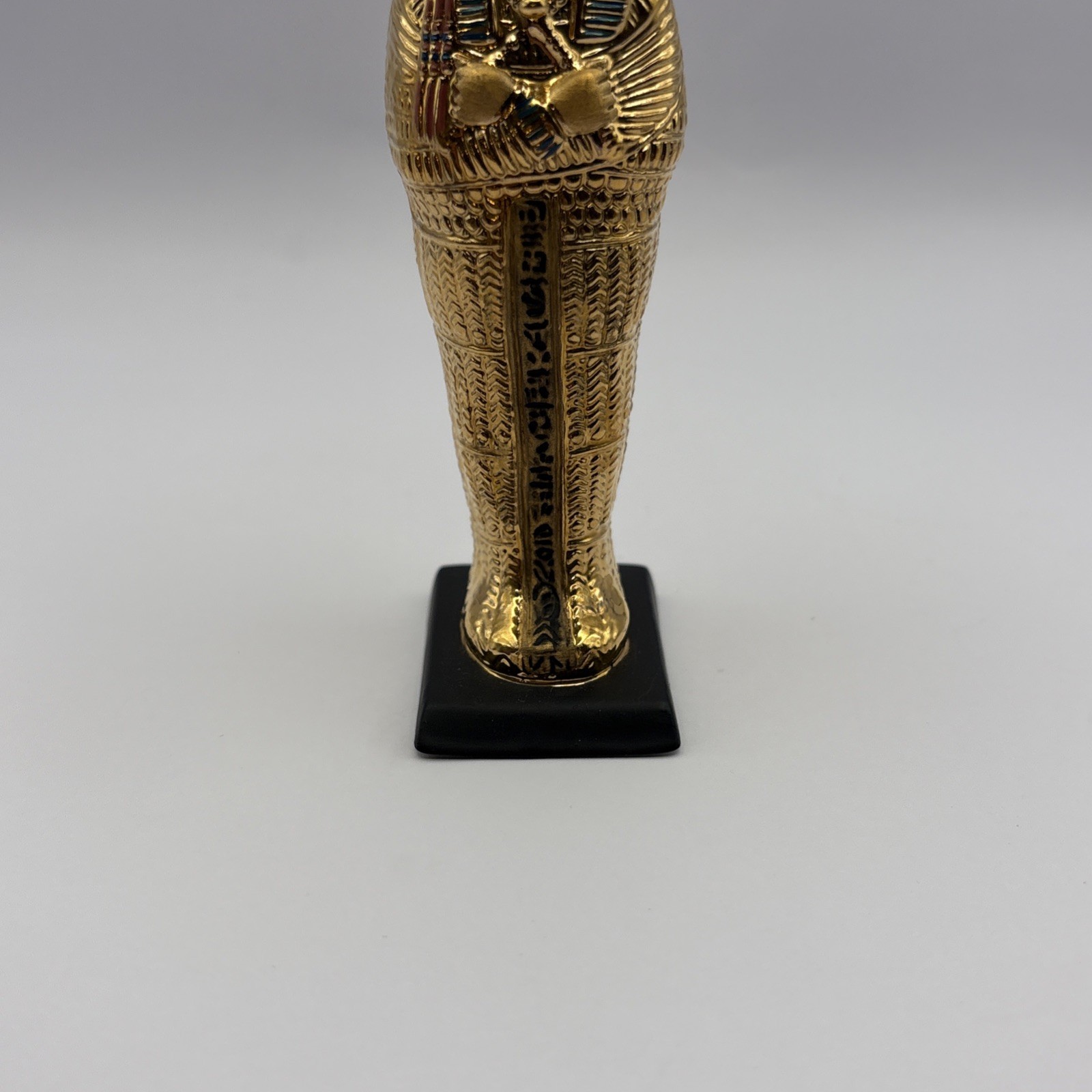 Franklin Mint Egyptian Sarcophagus Figurine Gold-Tone Pharaoh 4” Thailand