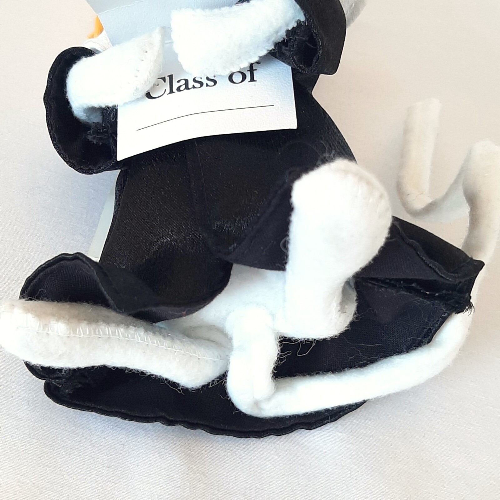 Annalee Graduate Mouse Cap and Gown Diploma Black and White Unisex NOS w/Hangtag