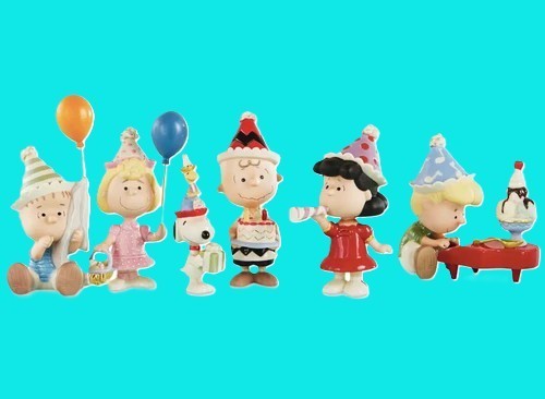 Lenox Peanuts Birthday Party Figurine Set of 6 New Old Stock 🥳🎈